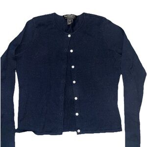 Ralph Lauren Collection Classics Navy  100% Cotton  Cardigan Size M